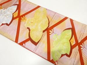 アンティーク　松菱に桐模様織り出し袋帯（着用可）